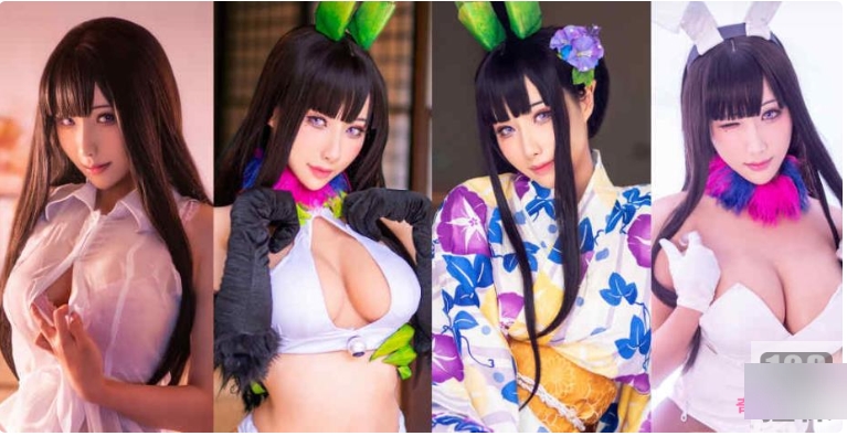 高颜值御姐《HaneAme雨波》红色衣服cos合集