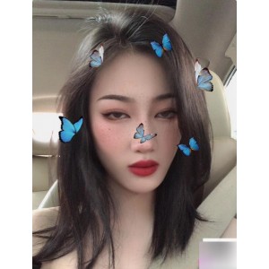 风姿独特的Twitter冷艳御姐（董柒柒）v领碎花裙自拍