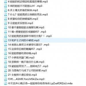 雷电将军ASMR合集34部，1.4g，mp3，百度盘